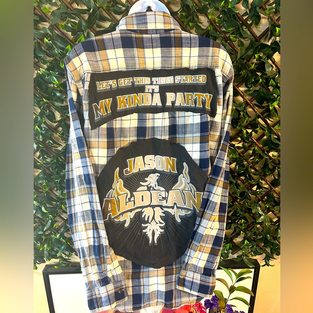 UPCYCLED one of a kind JASON ALDEAN Country Shirt